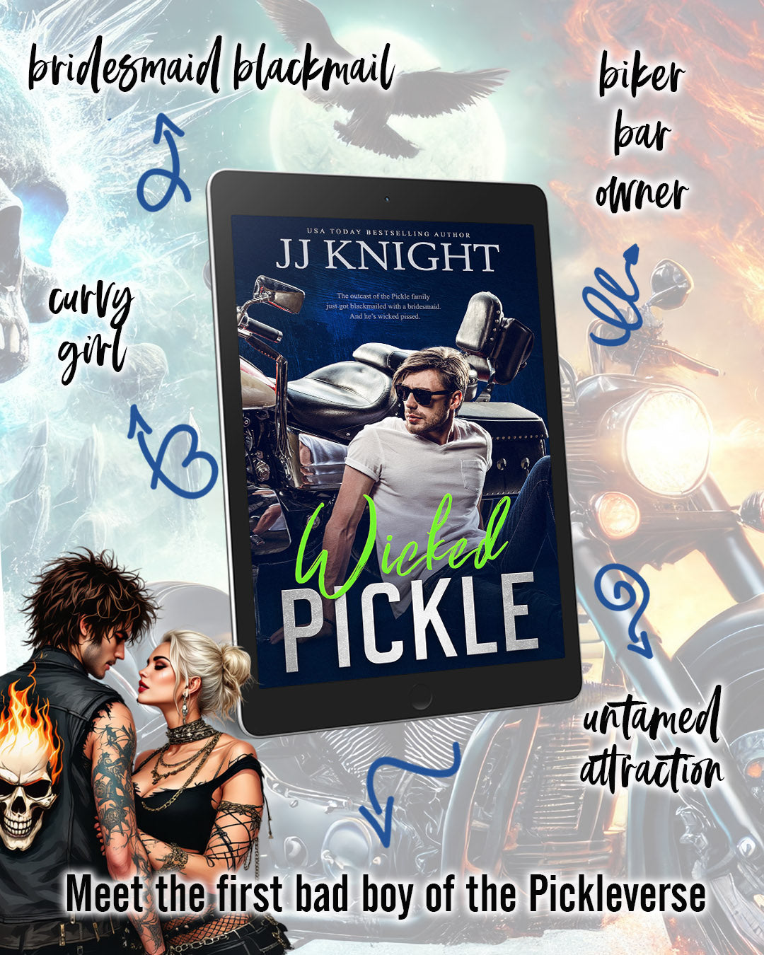 Wicked Pickle biker bar romance book by JJ Knight