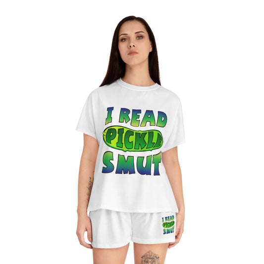 I Read Pickle Smut women's short pajama set