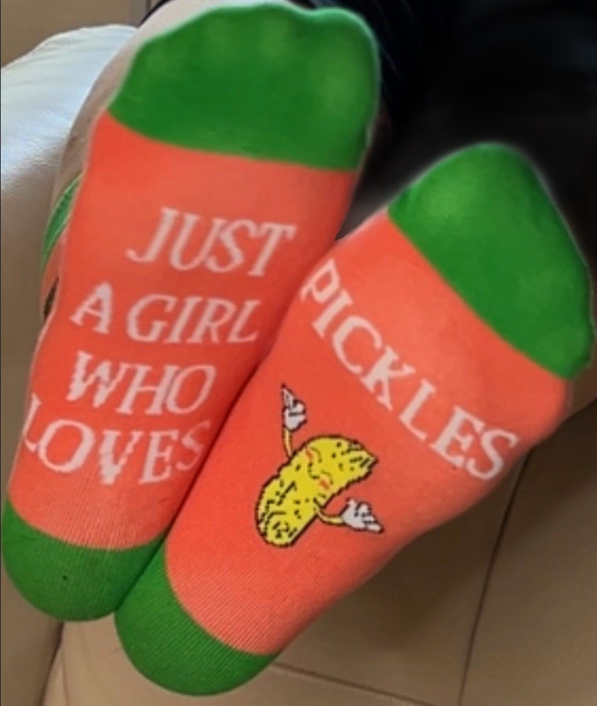 Just a girl who loves pickle crew socks