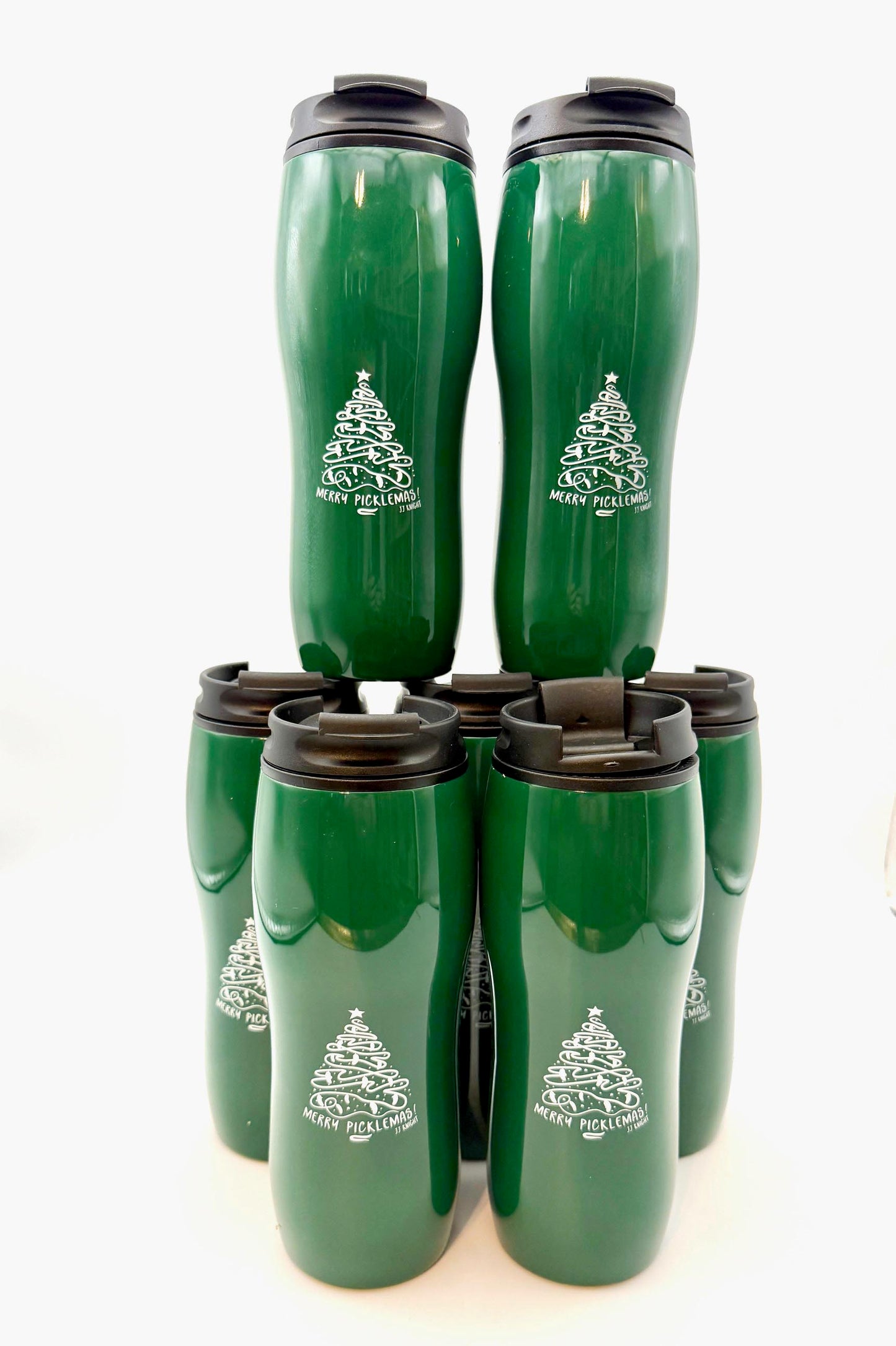 Pickle Christmas travel mugs with double walls