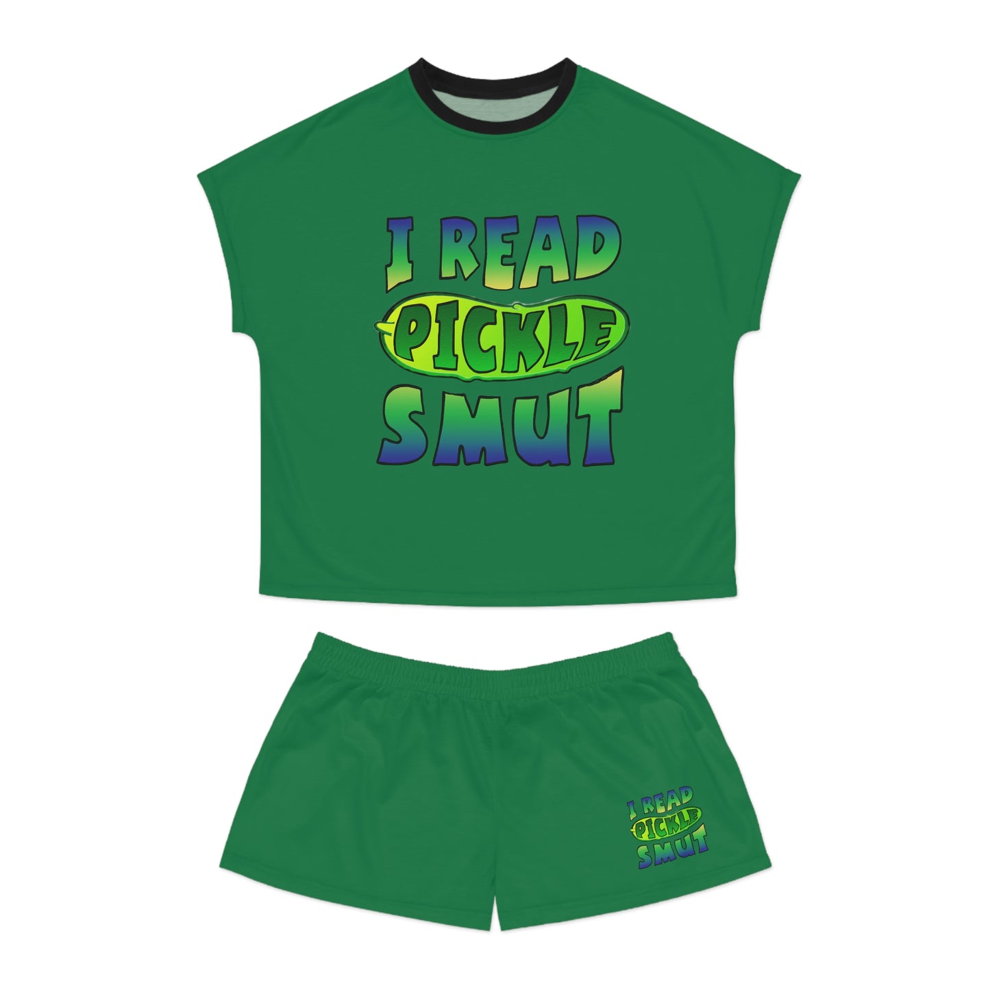 I Read Pickle Smut women's short pajama set