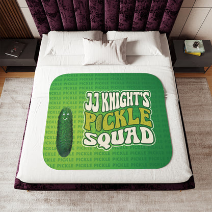 Pickle Squad Sherpa Blanket, Two Colors