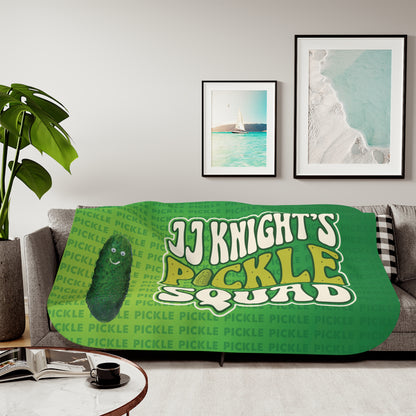 Pickle Squad Sherpa Blanket, Two Colors