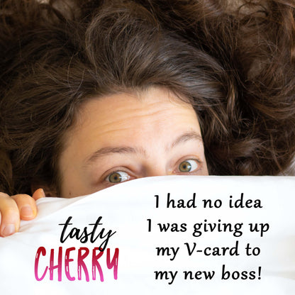 Tasty Cherry romantic comedy boss and intern V card
