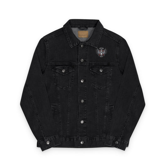 Wild Hair Motorcycle Club Embroidered Unisex Denim Jacket, Street Style