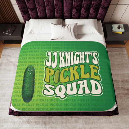 Pickle Squad Sherpa Blanket, Two Colors