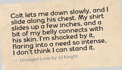 Uncaged Love bestselling sports romance signed paperbacks JJ Knight