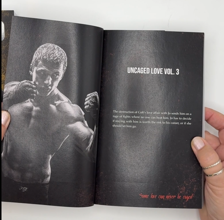 Uncaged Love by JJ Knight sports romance paperback special edition