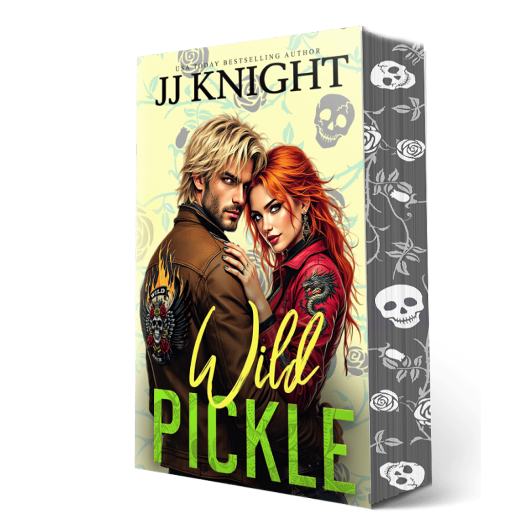 Book cover of 'Wild Pickle' by JJ Knight featuring a couple and skull designs.