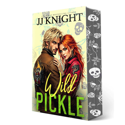 Book cover of 'Wild Pickle' by JJ Knight featuring a couple and skull designs.