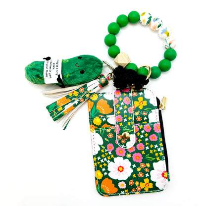 Love Story Box Christmas Pickle wristlets with bead bracelet and pickle