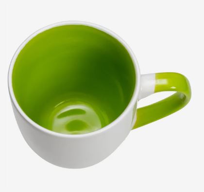 interior of green mug