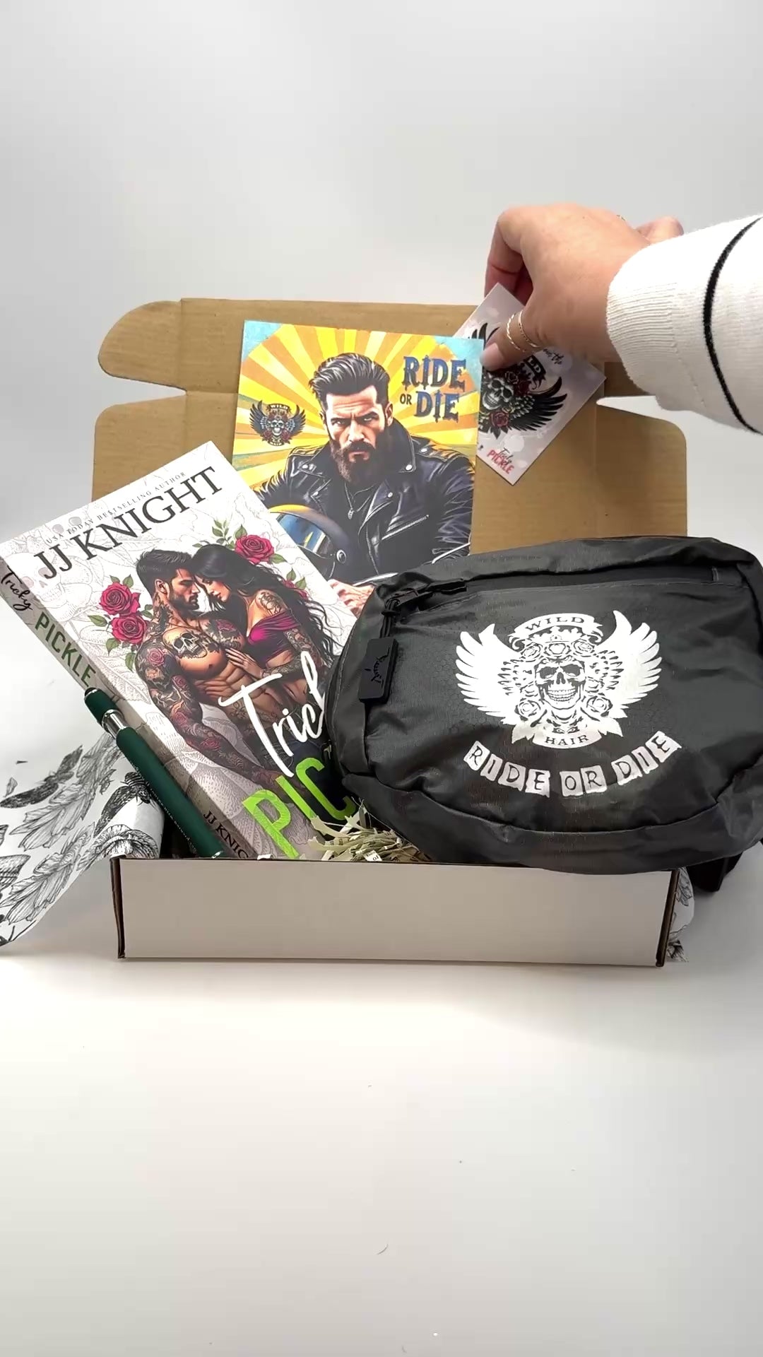 Tricky Pickle MC Club romance novel by JJ Knight in the Pickleverse full book box