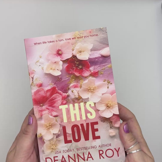 Gift box for Deanna Roy book This Love including a book sleeve, pen, and temporary tattoo