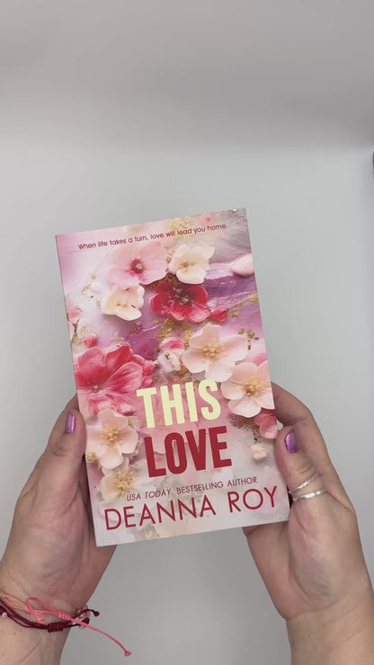 Gift box for Deanna Roy book This Love including a book sleeve, pen, and temporary tattoo