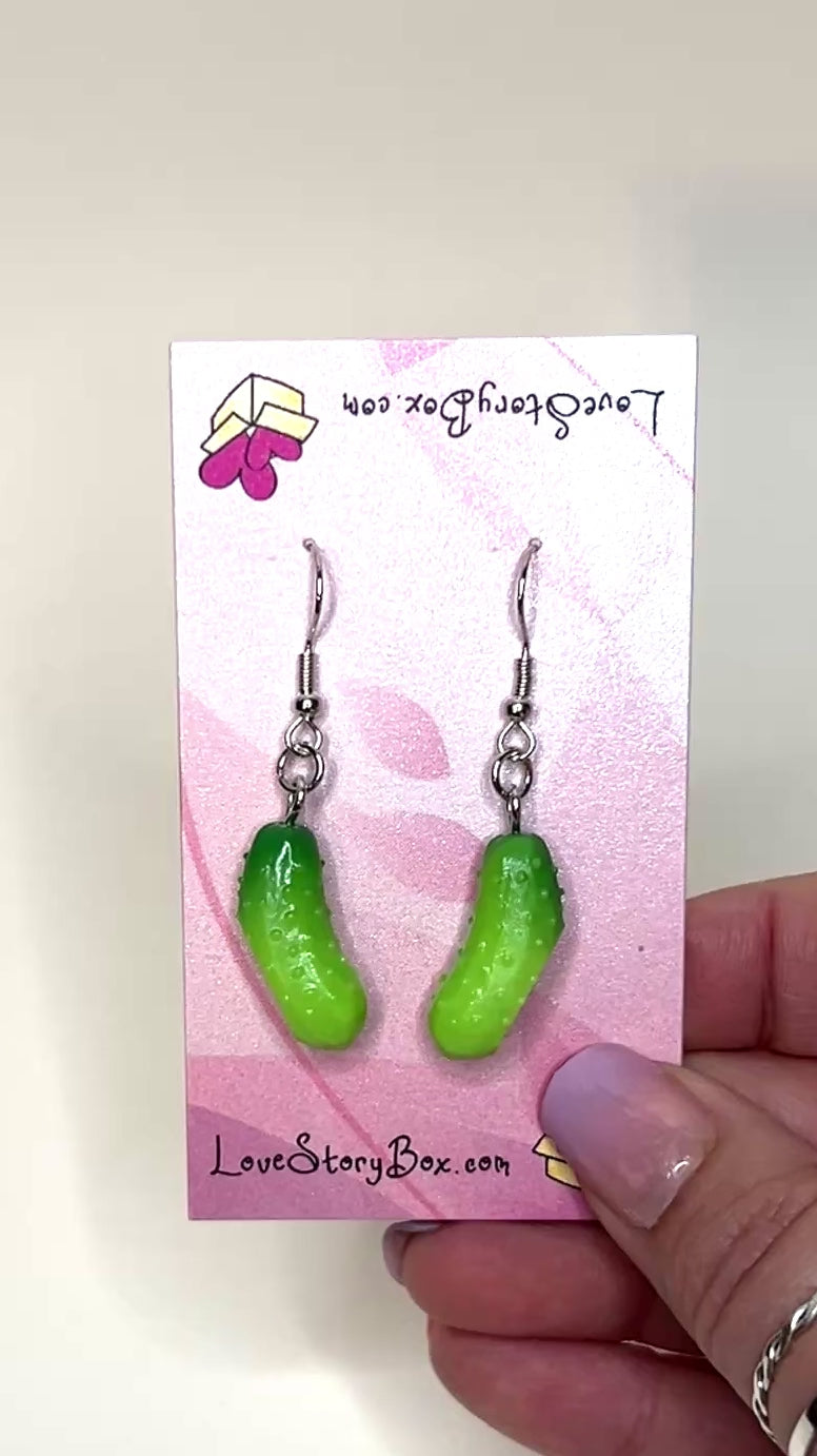 Pickle earrings dangling accessory