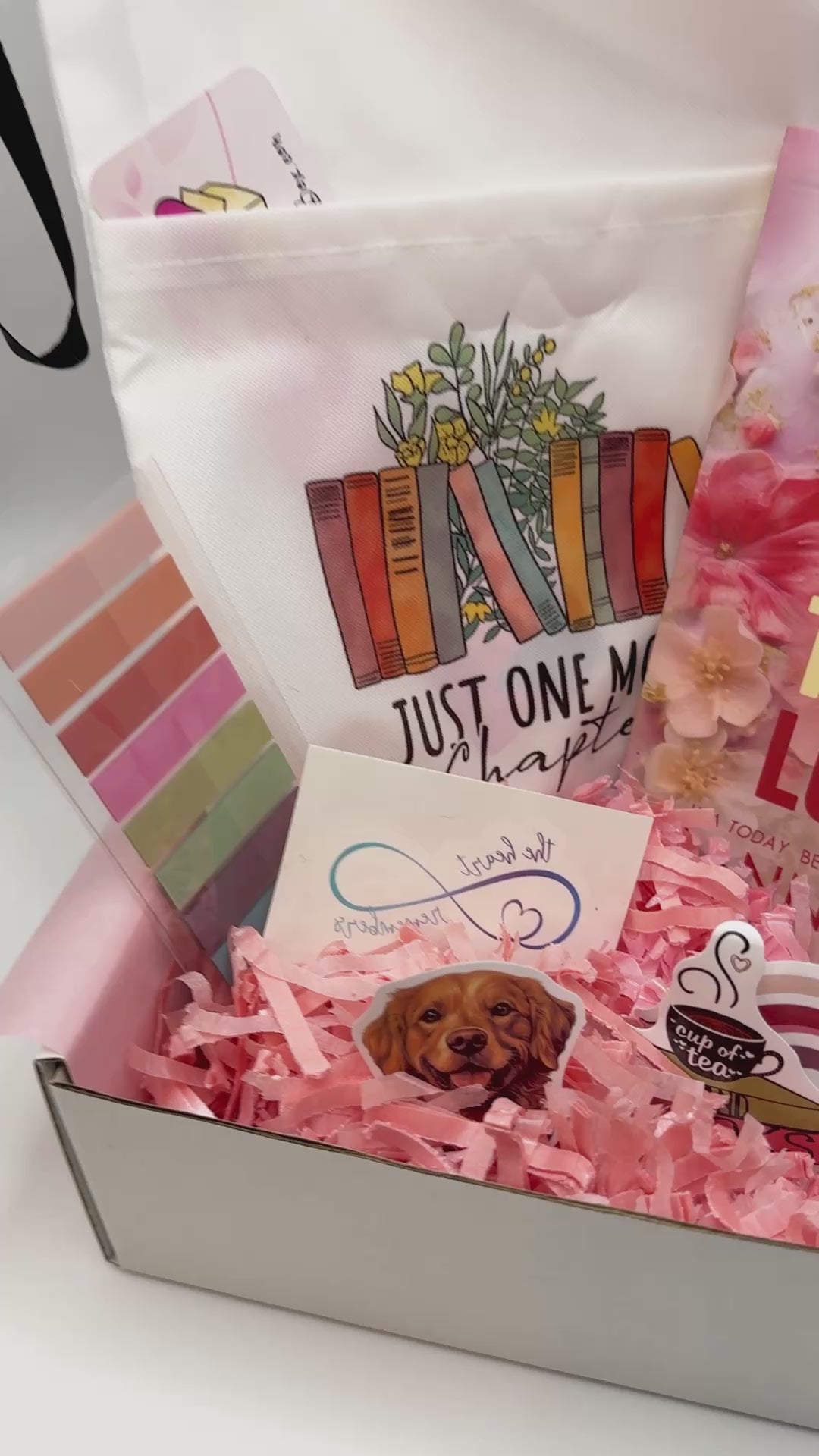 Gift box for Deanna Roy book This Love including a book sleeve, pen, and temporary tattoo