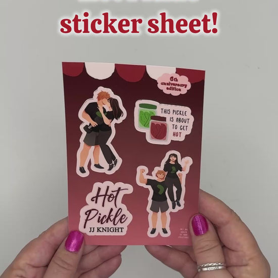 Sticker sheet by author JJ Knight for Hot Pickle