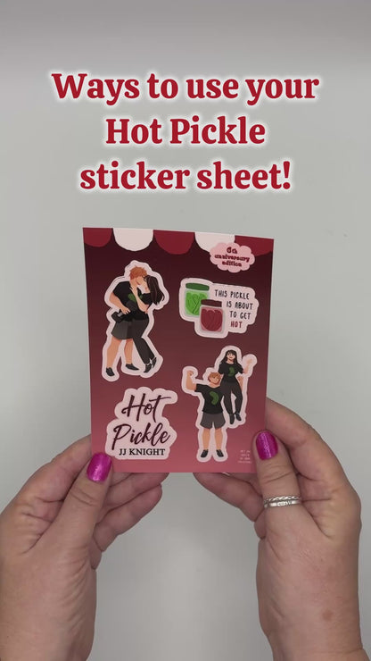 Sticker sheet by author JJ Knight for Hot Pickle
